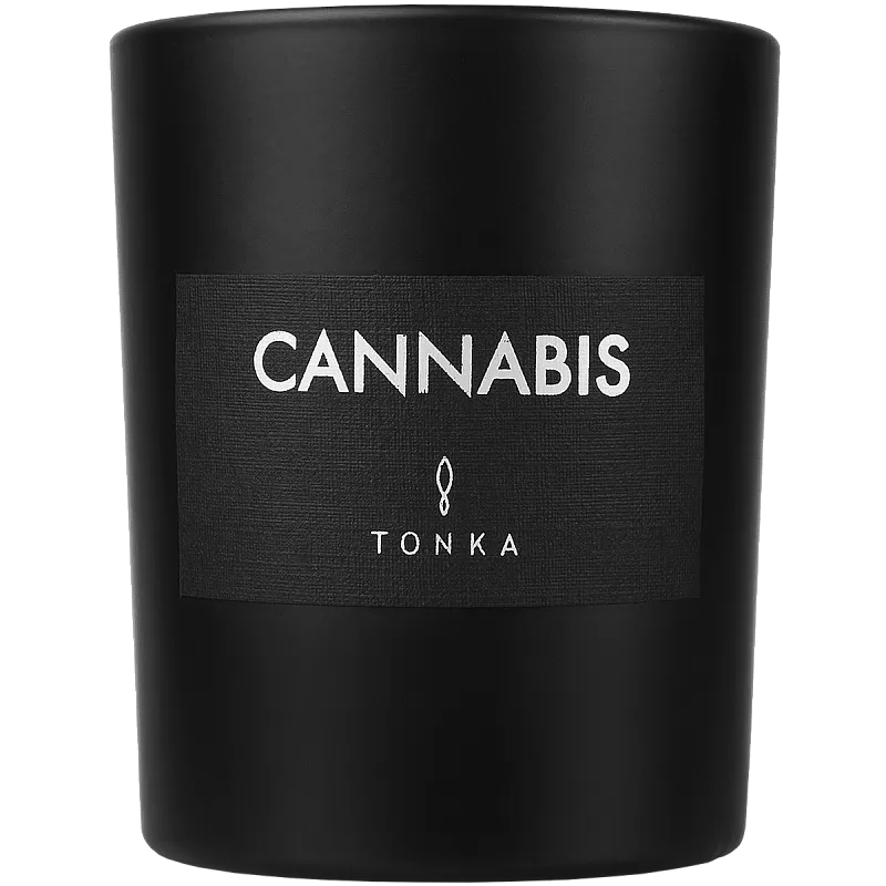 Tonka Candle Cannabis Black Matt 