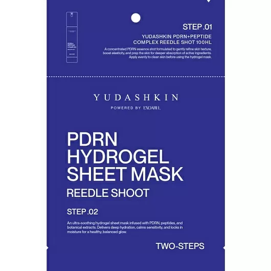 YUDASHKIN powered by EXOARI L Hydrogel Sheet Mask PDRN+peptide Reedle Shoot Two Steps