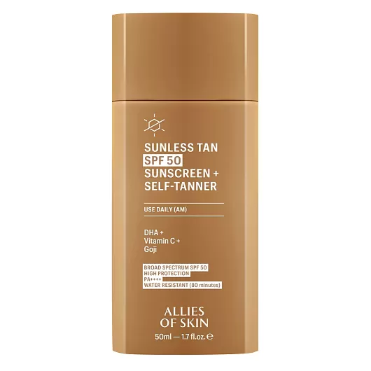ALLIES OF SKIN Sunless Tan SPF 50 Sunscreen + Self-Tanner