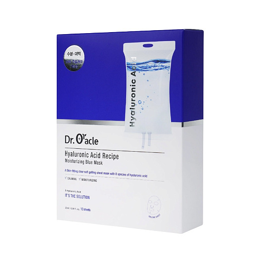 Dr. Oracle Hyaluronic Acid Recipe Moisturizing Blue Mask Box