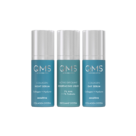 QMS Collagen + Exfoliant Set Sensetive