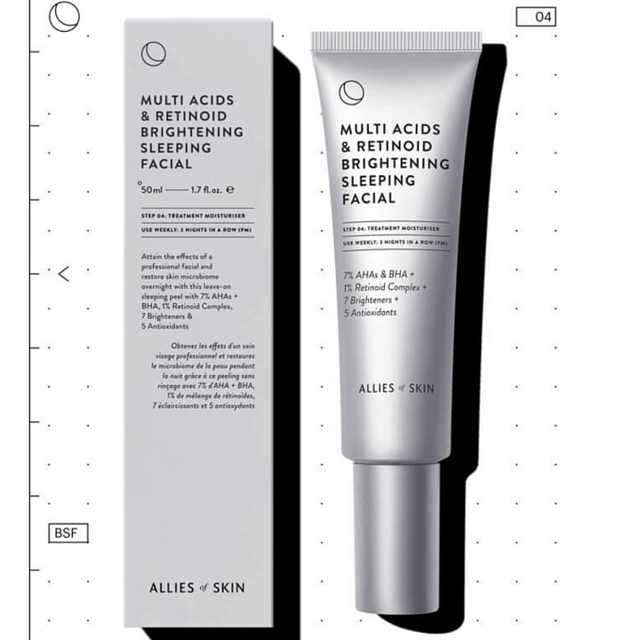 ALLIES OF SKIN Multi Acids & Retinoid Brightening Sleeping Facial