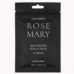 RATED GREEN Cold Brew Rosemary Balancing Scalp Pack Charcoal 