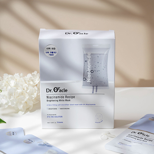 Dr. Oracle Niacinamide Recipe Brightening White Mask Box