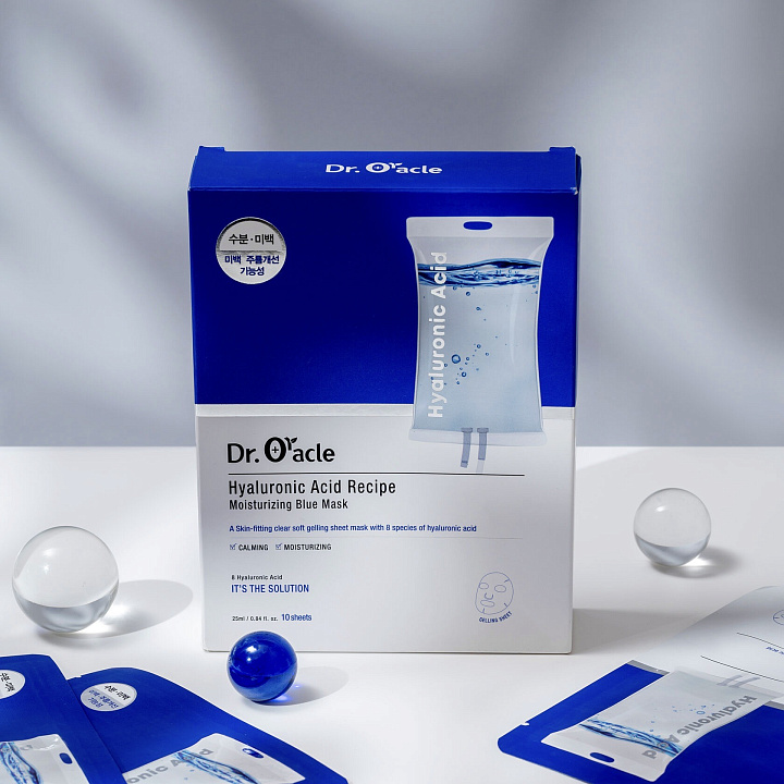 Dr. Oracle Hyaluronic Acid Recipe Moisturizing Blue Mask Box