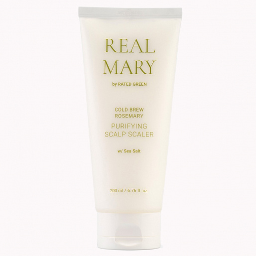 RATED GREEN REAL MARY COLD BREWED ROSEMARY PURIFYING SCALP SCALER SEA SALT