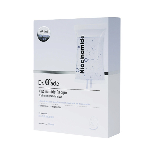 Dr. Oracle Niacinamide Recipe Brightening White Mask Box