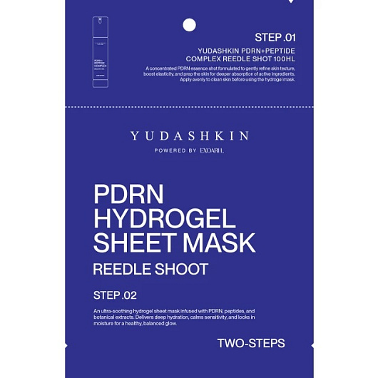YUDASHKIN powered by EXOARI L Hydrogel Sheet Mask PDRN+peptide Reedle Shoot Two Steps