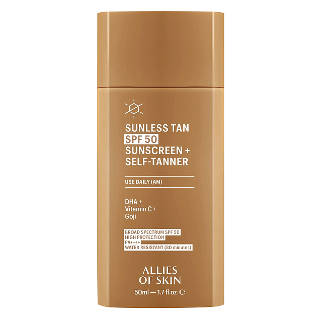 ALLIES OF SKIN Sunless Tan SPF 50 Sunscreen + Self-Tanner