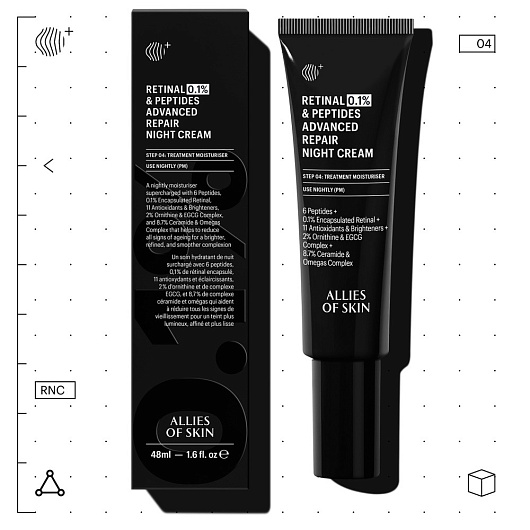Allies of Skin Retinal 0,1% & Peptides Advanced Repair Night Cream