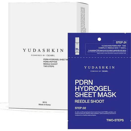 YUDASHKIN powered by EXOARI L Hydrogel Sheet Mask PDRN+peptide Reedle Shoot Two Steps