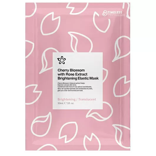 TIMELESS TRUTH Cherry blossom with rose extract brightening elastic mask