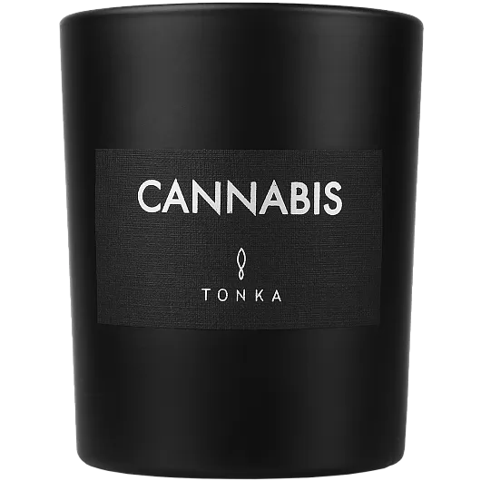 Tonka Candle Cannabis Black Matt 