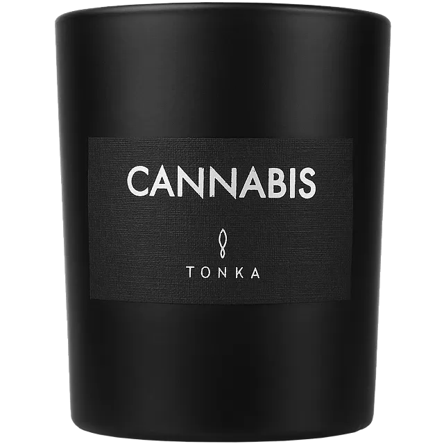 Tonka Candle Cannabis Black Matt 